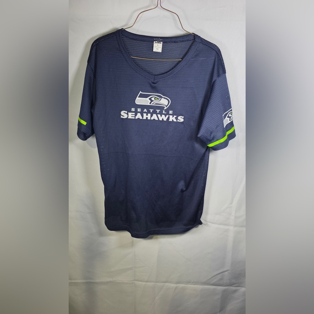 Franklin Seattle Seahawks Women’s VNeck Jersey Size Large